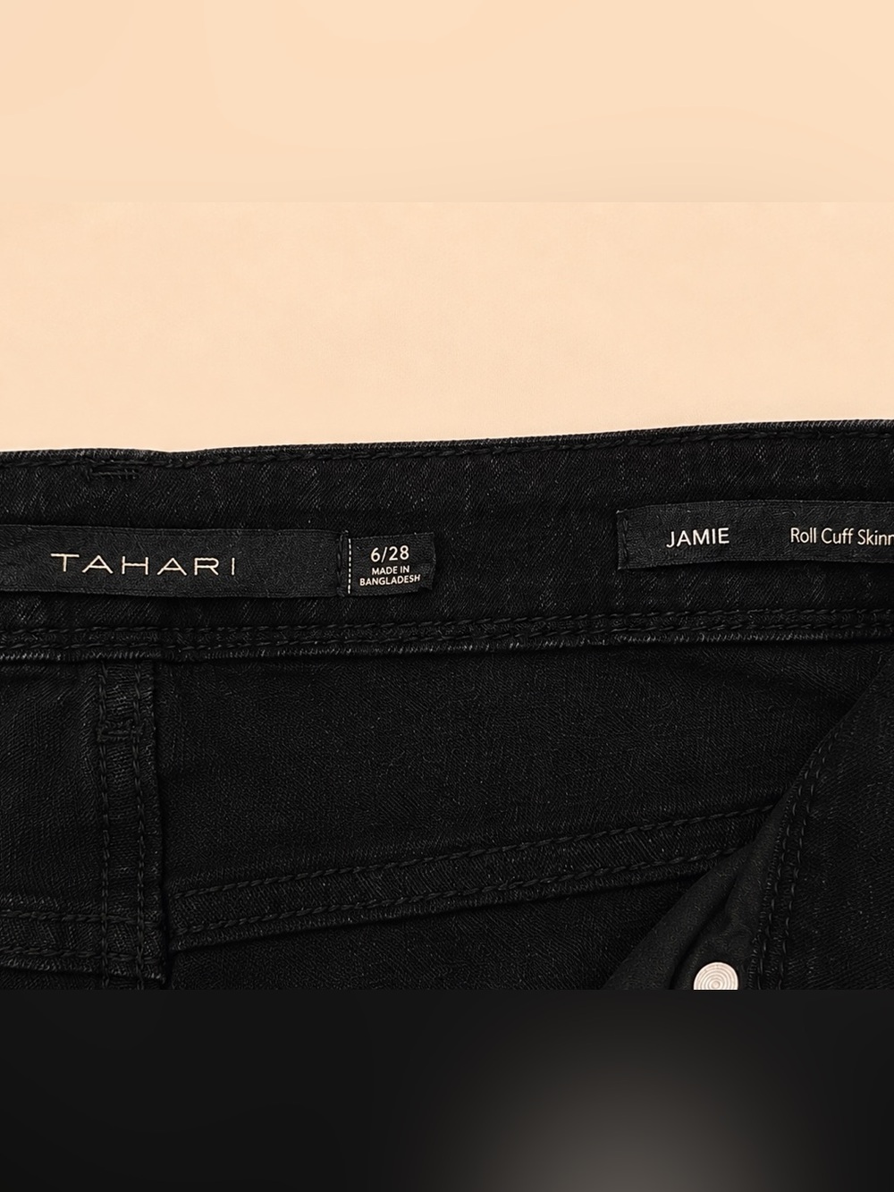Tahari Jamie Black Skinny Jeans Size 6/28 Stretch - Picture 6 of 7